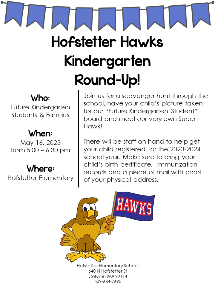Hofstetter Hawks Kindergarten Round-Up