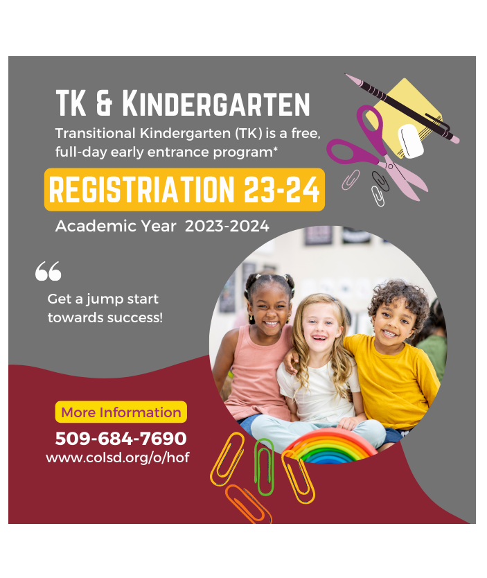 Kindergarten and Transitional Kindergarten Registration
