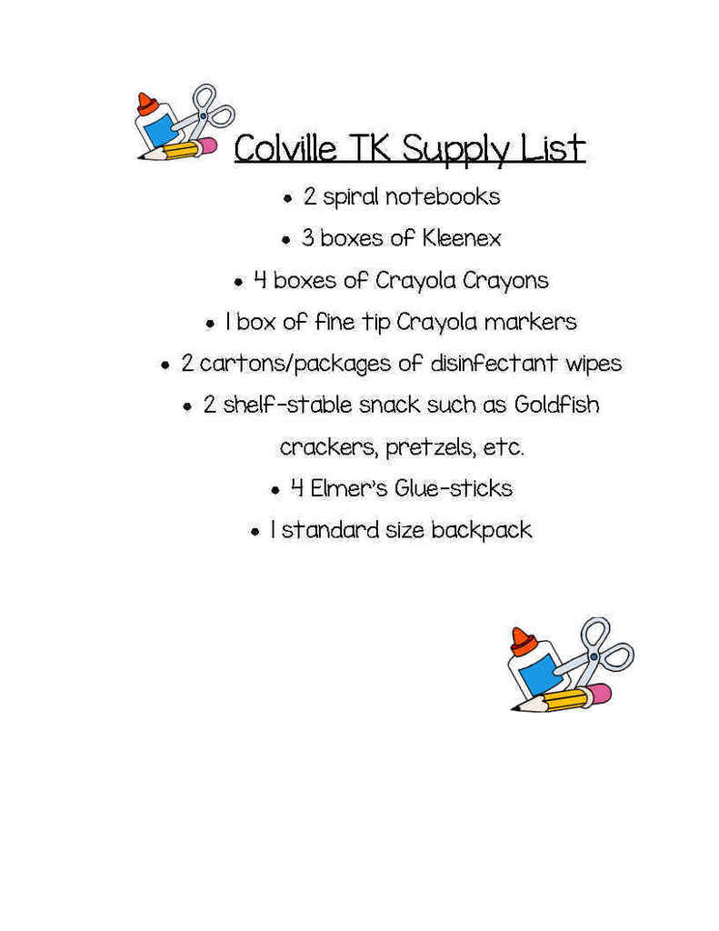 TK Supply List